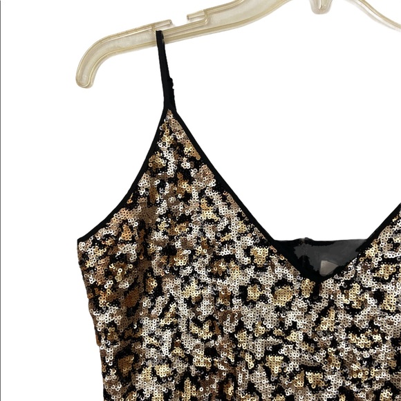 BB DAKOTA Leopard Sequin Cocktail Dress Sleeveless Party Dress Size 6 NWT - Picture 7 of 10